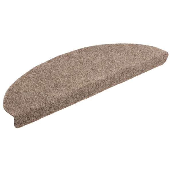 vidaXL selvklæbende trappemåtter 10 stk. 65x21x4 cm tuftet cremefarvet