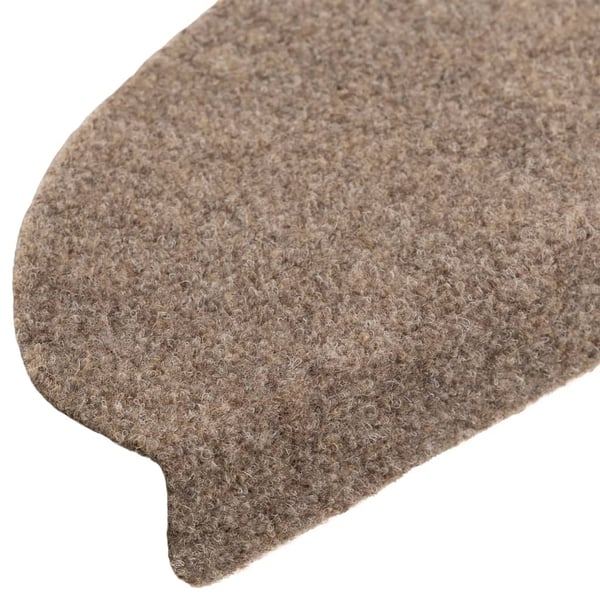 vidaXL selvklæbende trappemåtter 10 stk. 65x21x4 cm tuftet cremefarvet