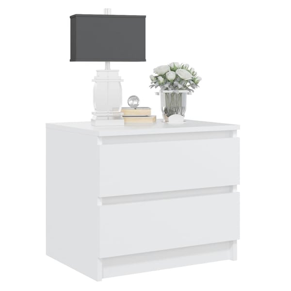 vidaXL sengeskab 50x39x43,5 cm spånplade hvid