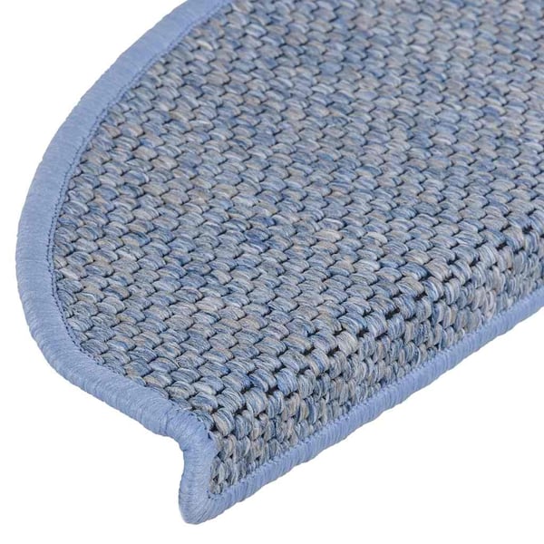vidaXL Selvklebende trappematter sisal-utseende 15 stk 65x21x4 cm blå