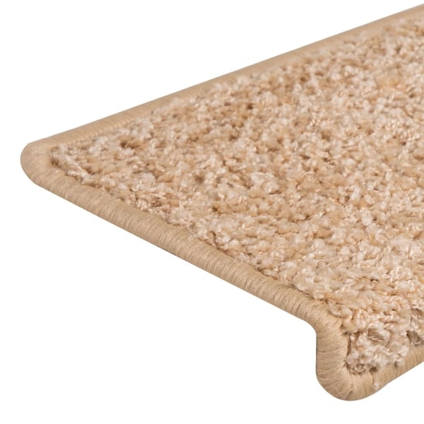 vidaXL 15 stk. trappemåtter 65x21x4 cm guldfarvet