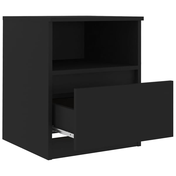 vidaXL Nattbord 2 stk svart 40x40x50 cm sponplate