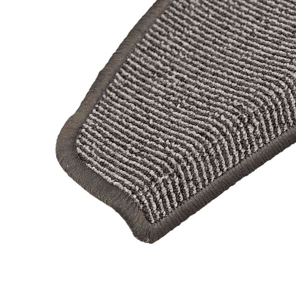 vidaXL trappemåtter 15 stk. 65x21x4 cm grå halvrunde store