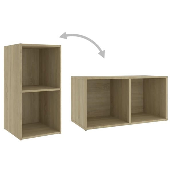 vidaXL TV-benker 2 stk sonoma eik 72x35x36,5 cm konstruert tre