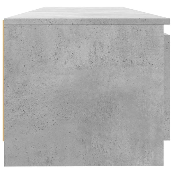 vidaXL TV-benk med LED-lys betonggrå 140x40x36 cm