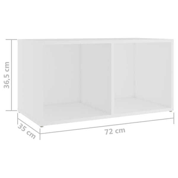vidaXL TV-benker 2 stk hvit 72x35x36,5 cm sponplate