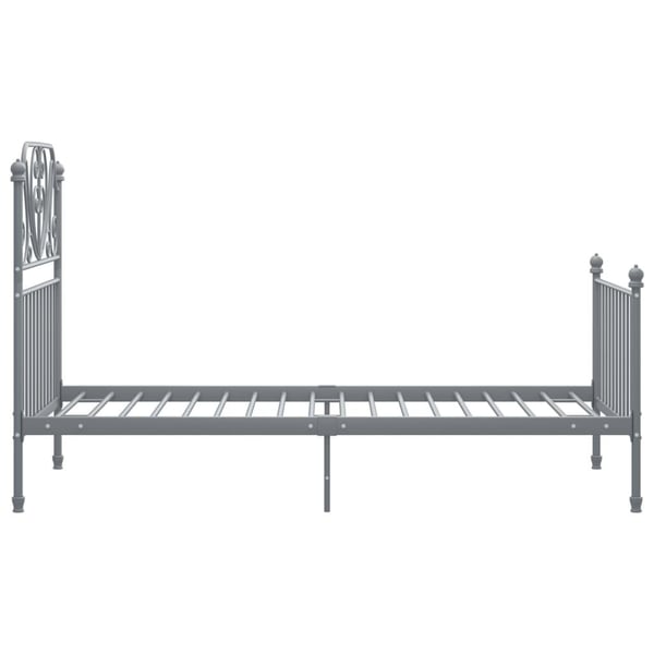vidaXL Sengeramme grå metall 90x200 cm