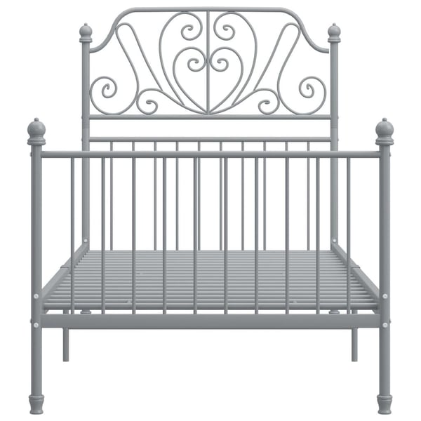vidaXL Sengeramme grå metall 100x200 cm