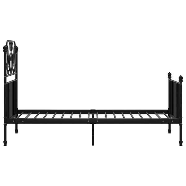 vidaXL Sängram utan madrass svart metall 90x200 cm