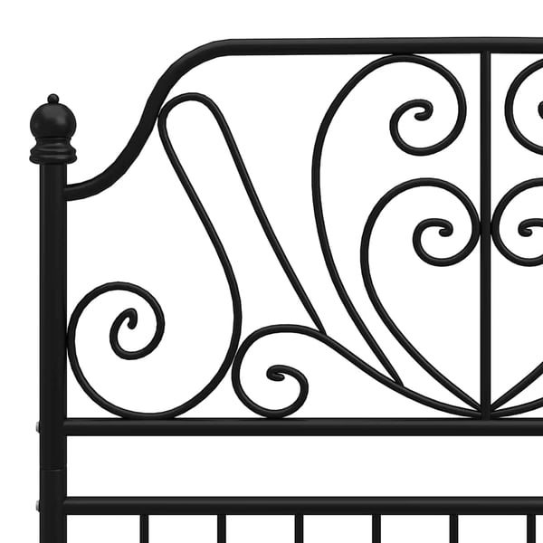 vidaXL Sängram utan madrass svart metall 90x200 cm