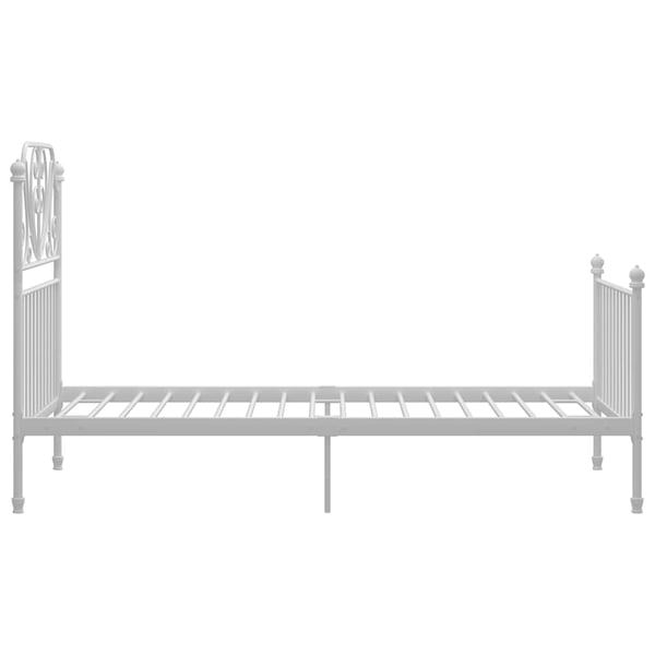 vidaXL Sengeramme hvit metall 100x200 cm