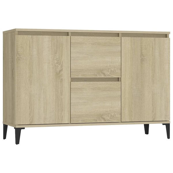 vidaXL Skjenk sonoma eik 102x35x70 cm konstruert tre