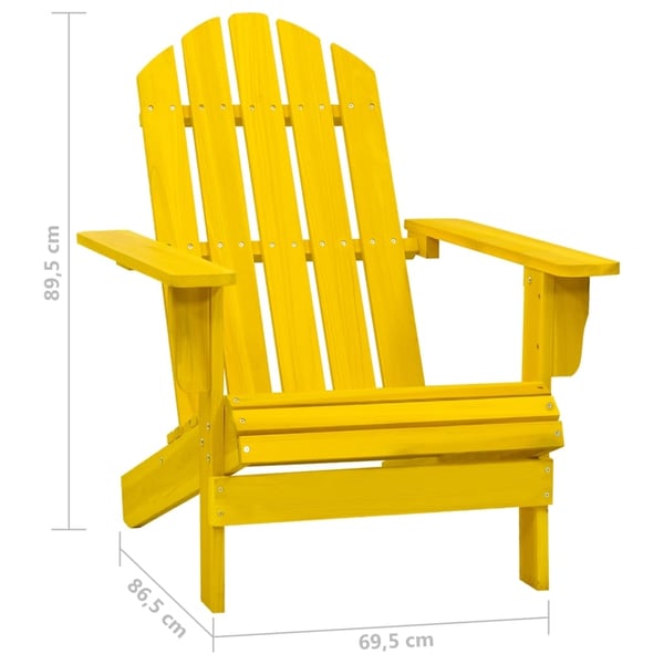 vidaXL Adirondack-havestol massivt grantræ gul