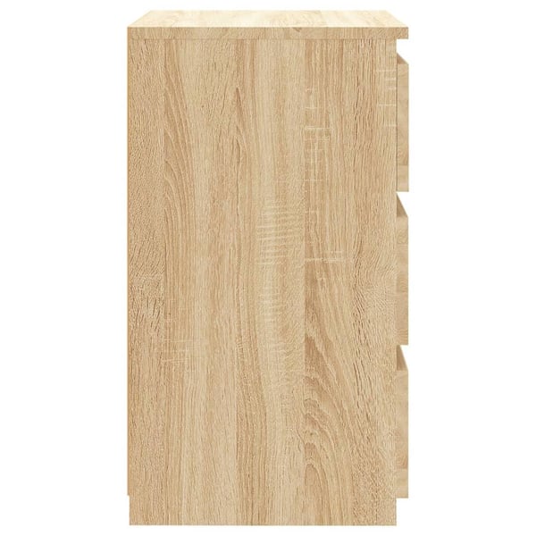 vidaXL natborde 2 stk. 40x35x62,5 cm spånplade egetræsfarvet