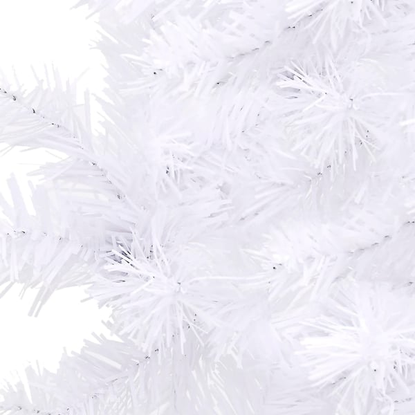 vidaXL kunstigt juletræ til hjørne 210 cm PVC hvid