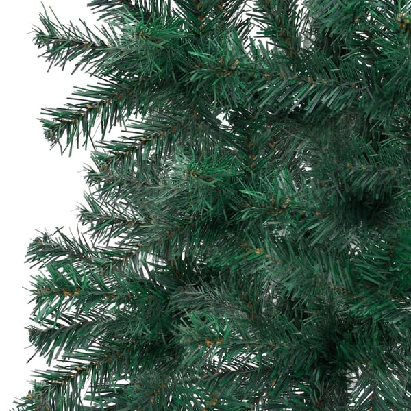 vidaXL kunstigt juletræ til hjørne 240 cm PVC grøn