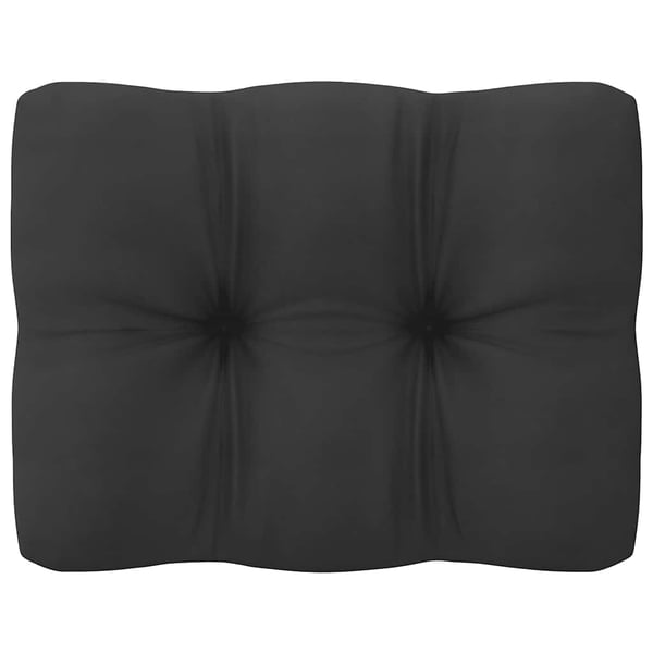 vidaXL Hagesofa 2-seters med puter svart heltre furu