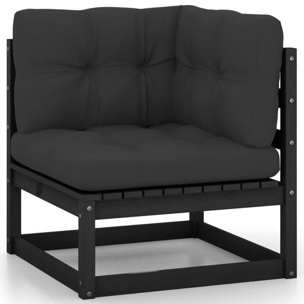 vidaXL Hagesofagruppe med puter 8 deler heltre furu