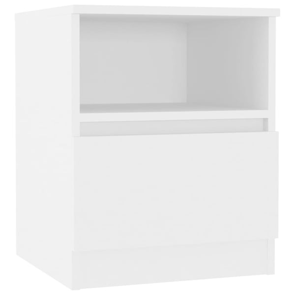 vidaXL sengeskab 40x40x50 cm spånplade hvid
