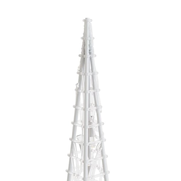 vidaXL dekorativt LED-lyskeglesæt 30/45/60 cm akryl kold hvid