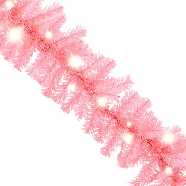vidaXL Jouluköynnös LED-valoilla 20 m pinkki