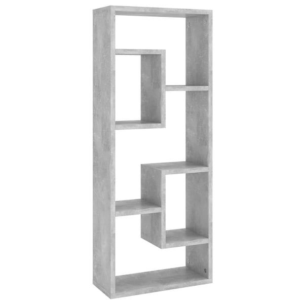 vidaXL Vegghylle betonggrå 36x16x90 cm konstruert tre