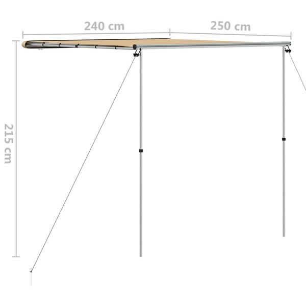 vidaXL Asuntoauton ja -vaunun markiisi 2,4x2,5x2,15 m beige