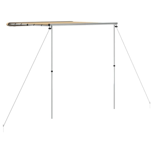 vidaXL solsejl til campingvogn 2,4x2x2,15 m beige