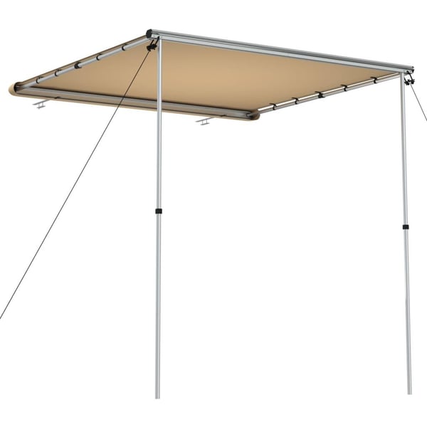 vidaXL solsejl til campingvogn 2,4x2x2,15 m beige