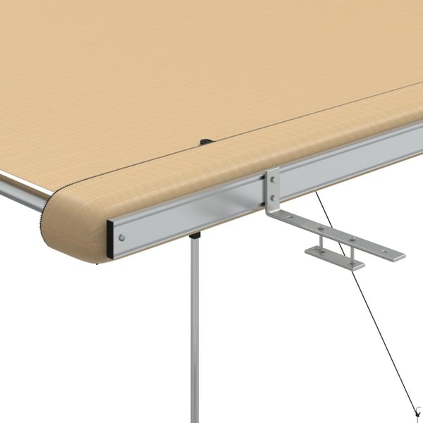 vidaXL solsejl til campingvogn 2,4x2x2,15 m beige