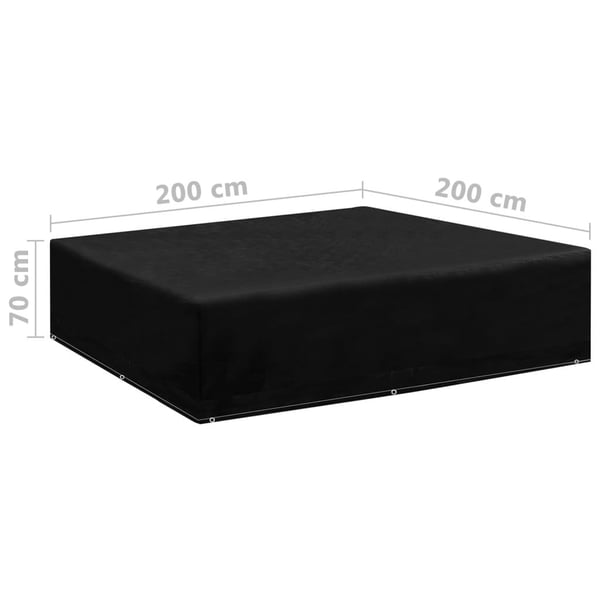 vidaXL havemøbelovertræk 2 stk. 8 snørehuller 200x200x70 cm