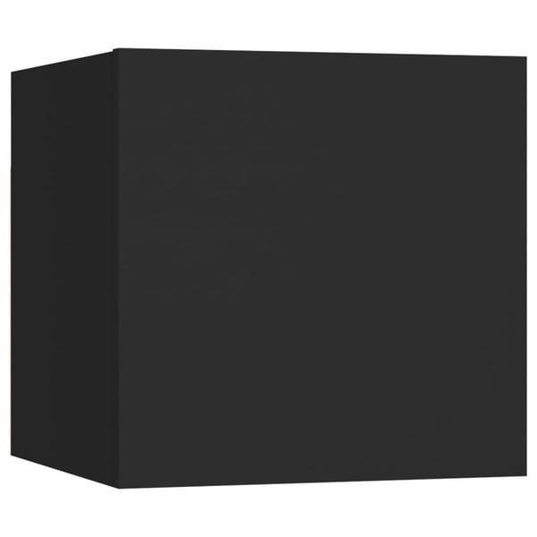 vidaXL TV-benksett 6 deler svart sponplate