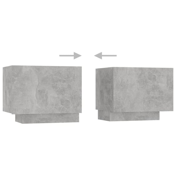 vidaXL sengeskab 100x35x40 cm spånplade betongrå