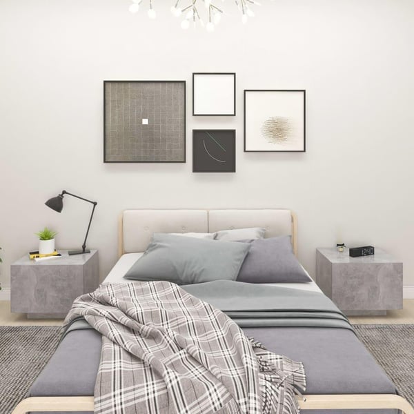 vidaXL sengeskab 100x35x40 cm spånplade betongrå