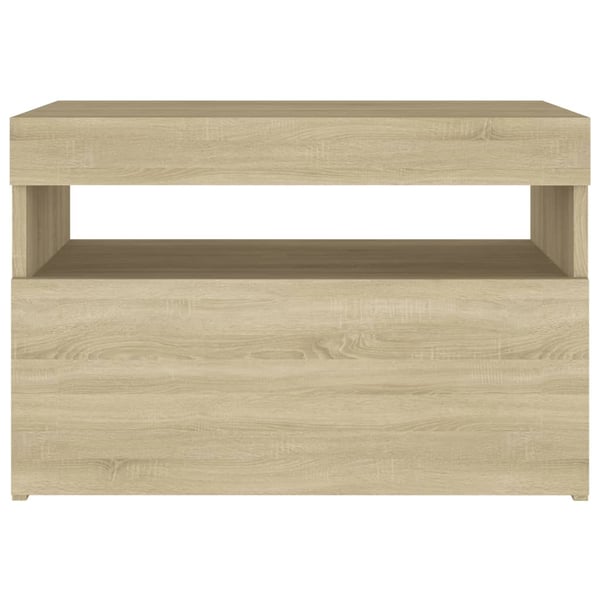 vidaXL Nattbord & LED-lys 2 stk sonoma eik 60x35x40 cm