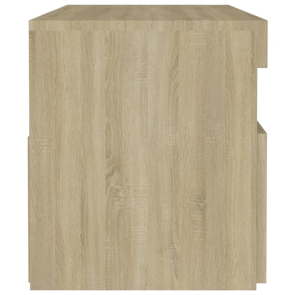 vidaXL Nattbord & LED-lys 2 stk sonoma eik 60x35x40 cm