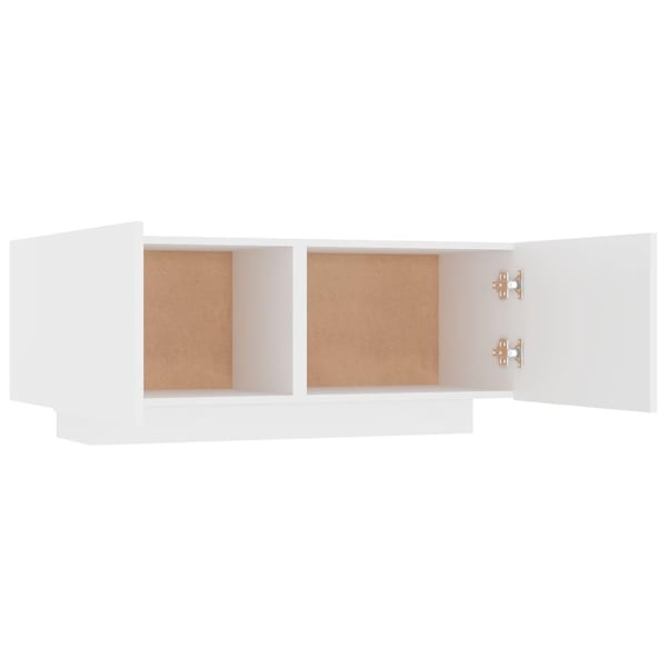 vidaXL Nattbord hvit 100x35x40 cm sponplate