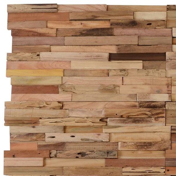 vidaXL Veggkledninger 10 stk 1,03 m² gjenvunnet teak