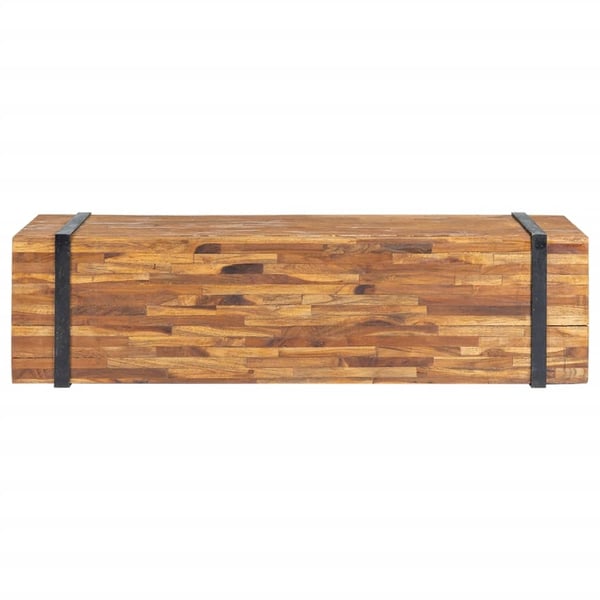 vidaXL TV-benk 110x30x32,5 cm heltre teak