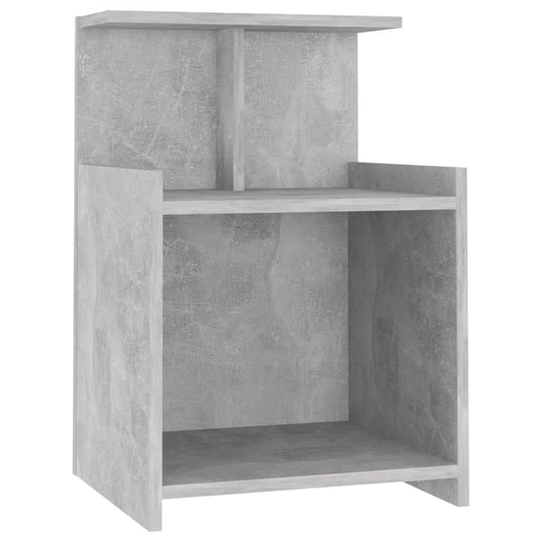 vidaXL sengeskab 40x35x60 cm spånplade betongrå