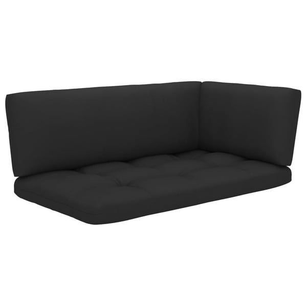 vidaXL Pallsoffa 2-sits med dynor impregnerad furu