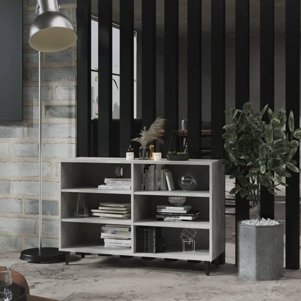 vidaXL skænk 103,5x35x70 cm spånplade betongrå