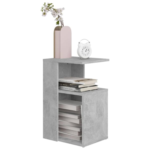 vidaXL sidebord 36x30x56 cm spånplade betongrå