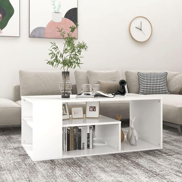 vidaXL sofabord 100x50x40 cm spånplade hvid