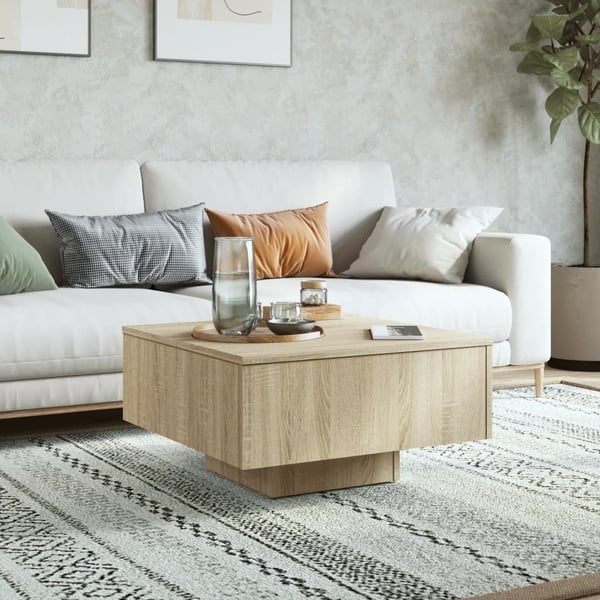 vidaXL Salongbord sonoma eik 60x60x31,5 cm konstruert tre