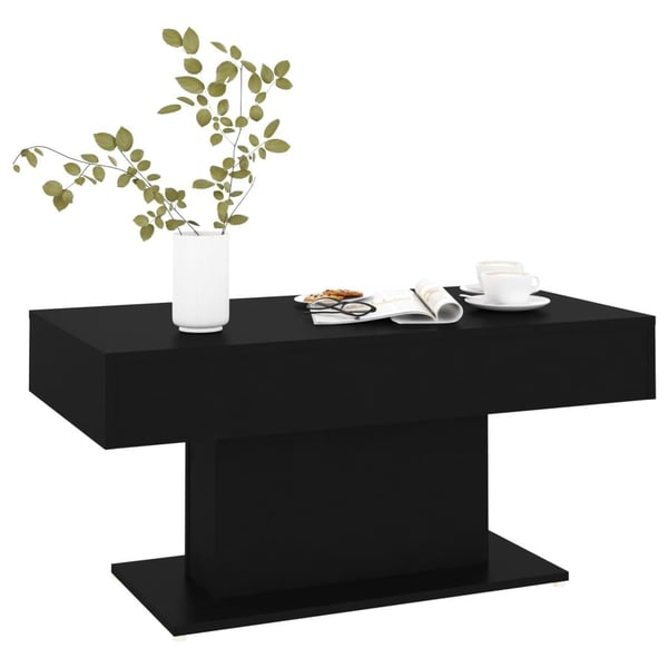vidaXL sofabord 96x50x45 cm spånplade sort