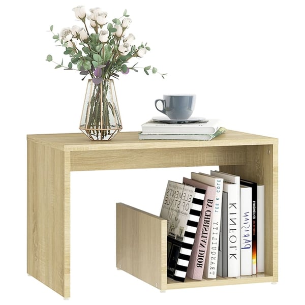 vidaXL sidebord 59x36x38 cm spånplade sonoma-eg