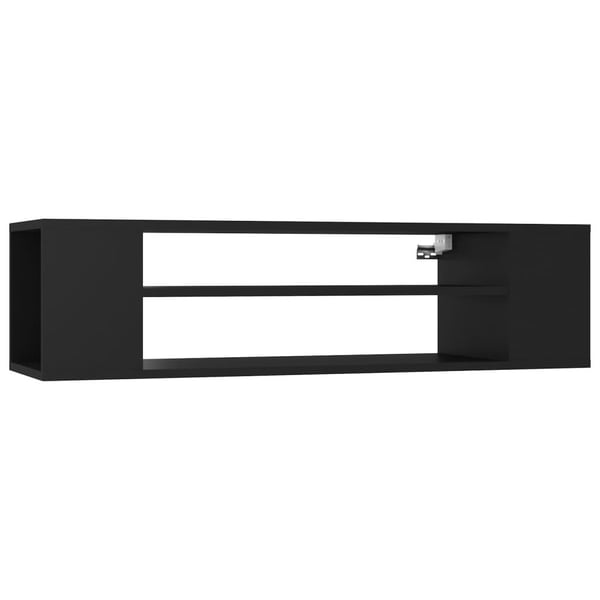 vidaXL væghængt tv-bord 100x30x26,5 cm konstrueret træ sort