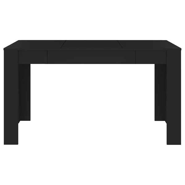 vidaXL spisebord 140x74,5x76 cm konstrueret træ sort