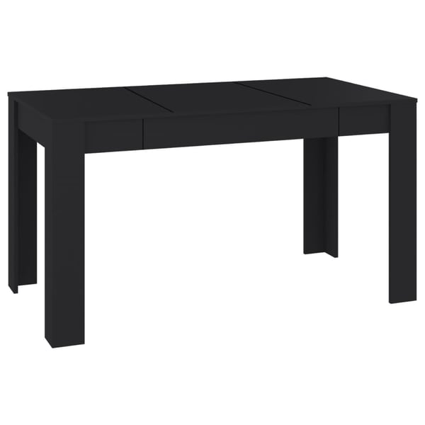 vidaXL spisebord 140x74,5x76 cm konstrueret træ sort
